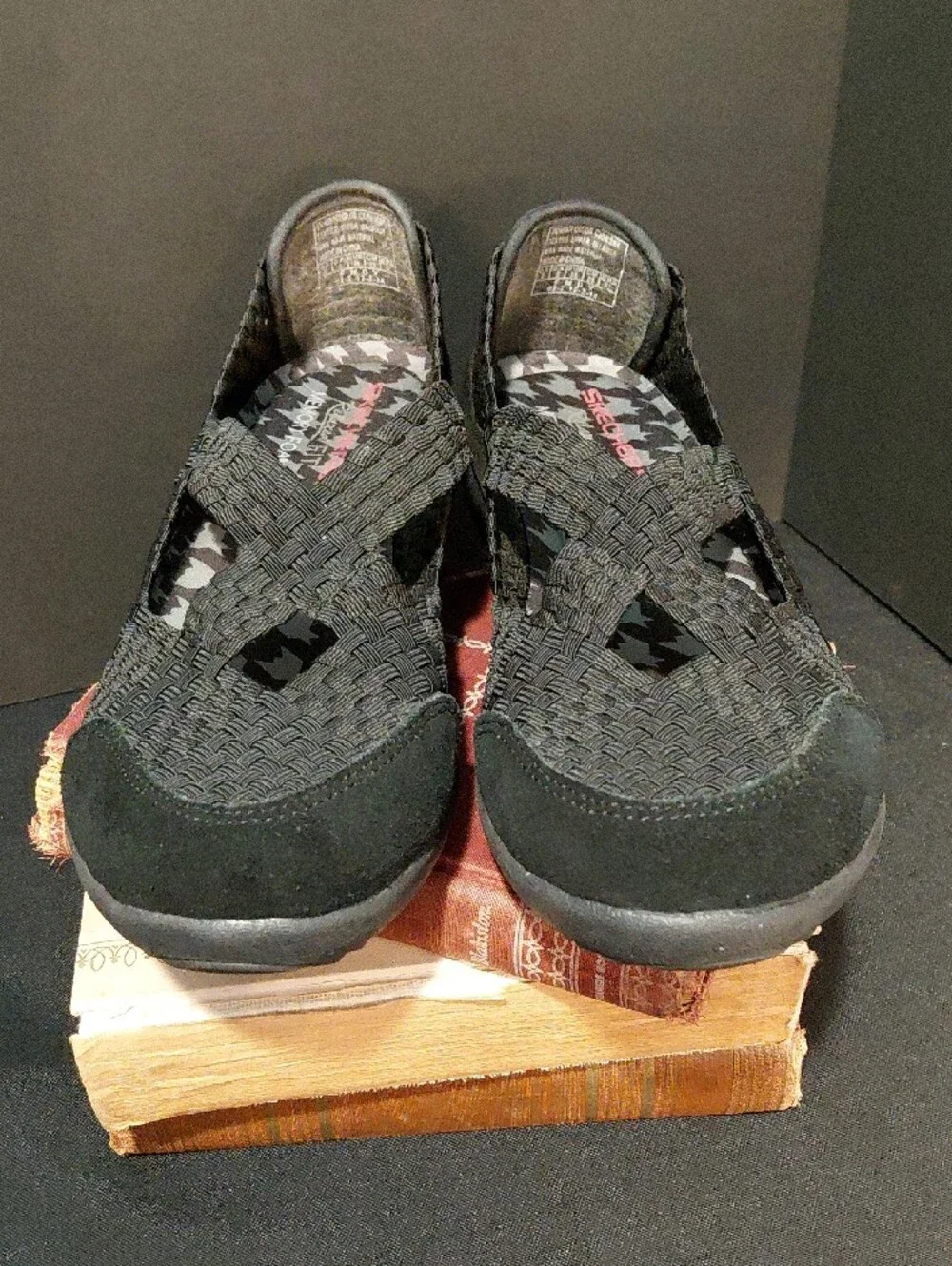 Skechers Black Woven Slip-On with Memory Foam Insole